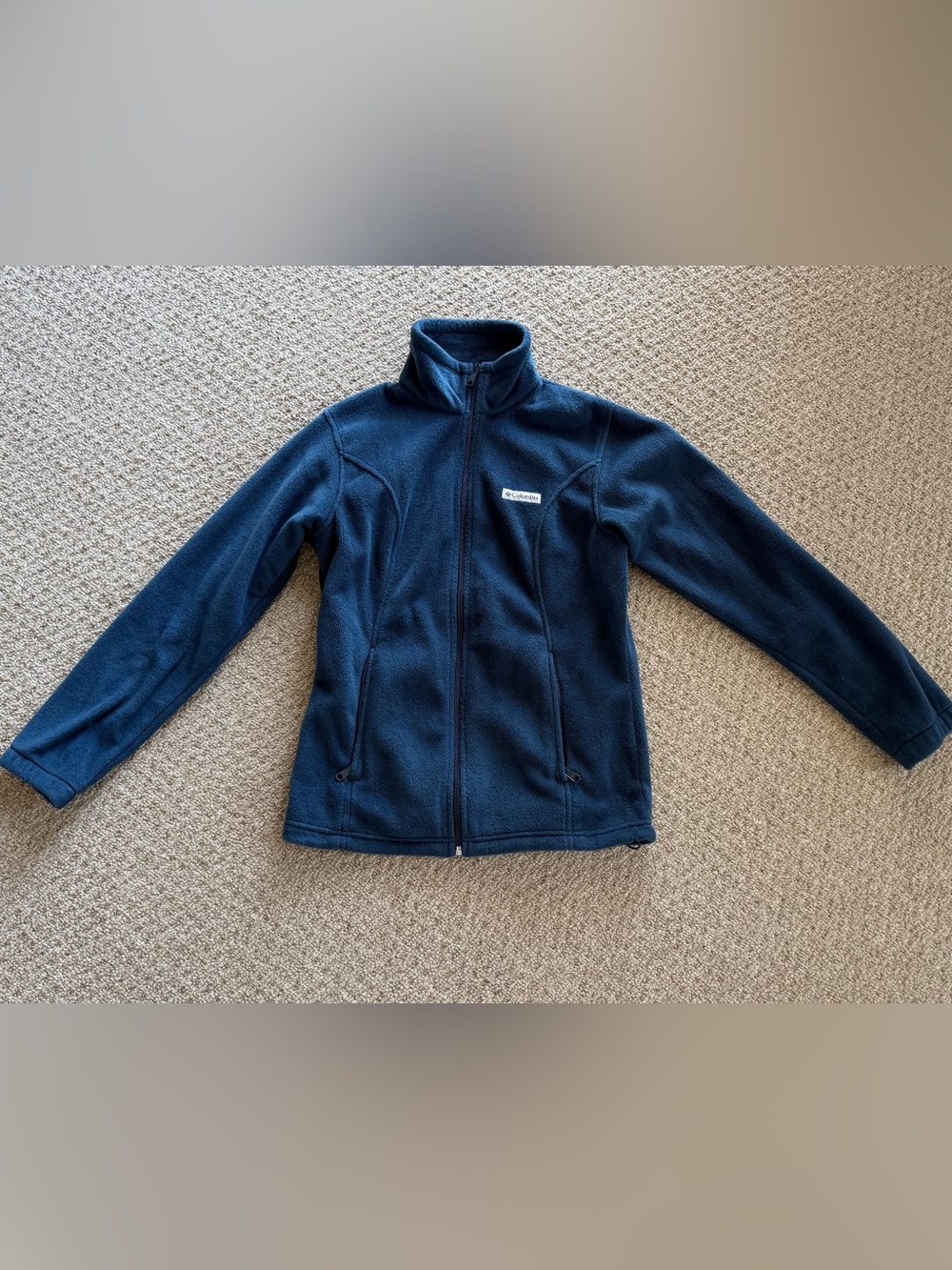 Columbia Women’s Navy Blue Full-Zip Fleece Jacket Size Small
